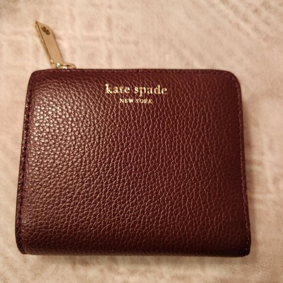 kate spade Handbags - Kate Spade Wine Red Small Bifold Wallet EUC
